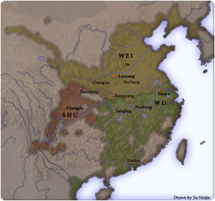 histoire Chine dynasties Trois Royaumes, Wei, Wu et Shu
