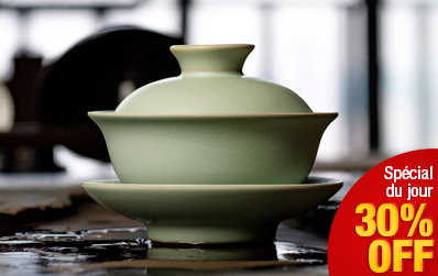 Gaiwan traditionnel en porcelaine Ru Yao