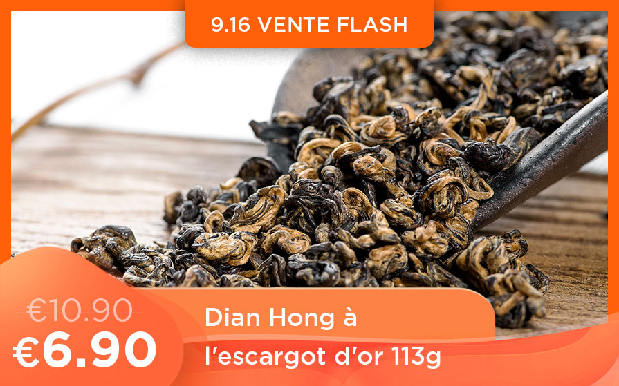 Dian Hong à l'escargot d'or : thé noir 