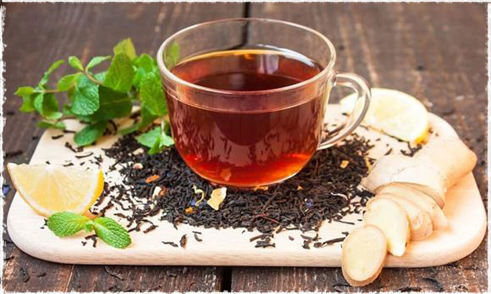 Le gingembre est utilisé en infusion avec du thé noir