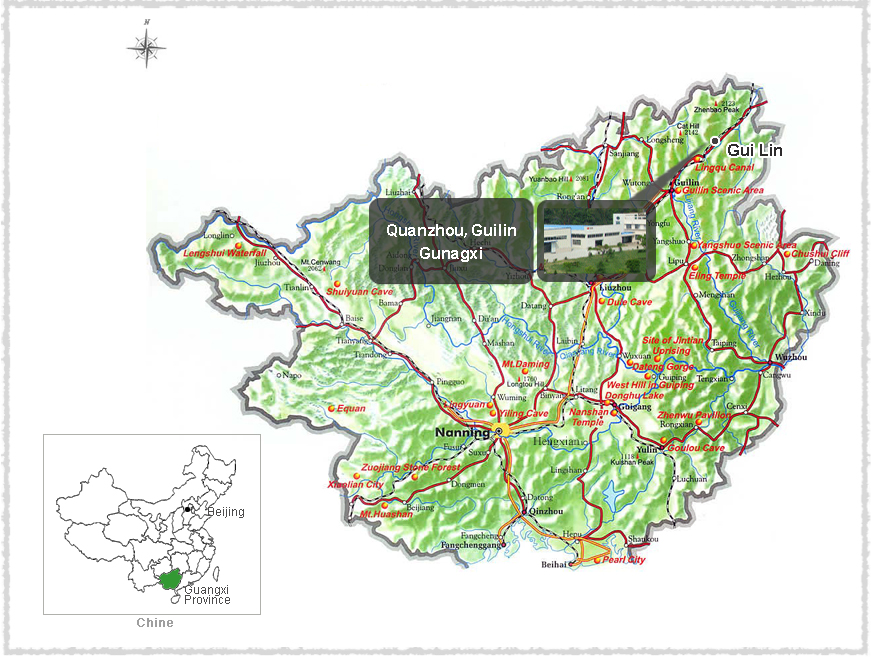 Carte du Guangxi